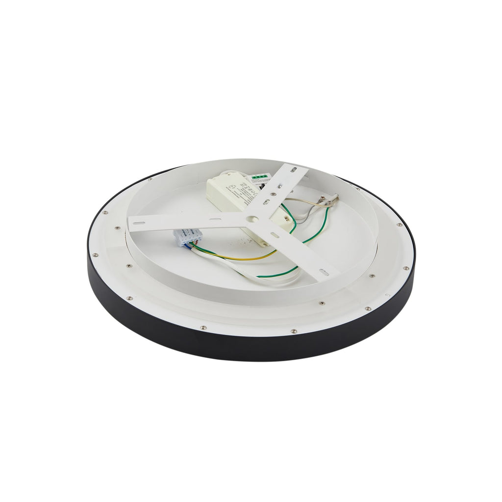 LED-taklampe Rotundo dimbar svart sidevinkel