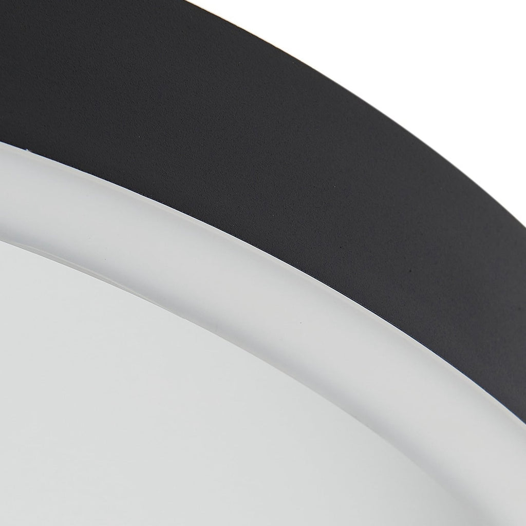 LED-taklampe Rotundo dimbar svart lysfunksjon