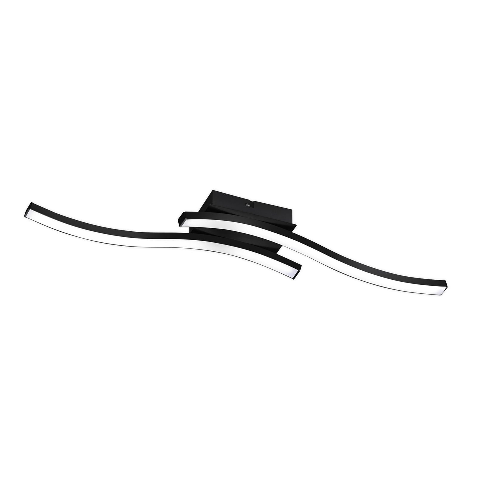 LED taklampe Route 2-lys svart hvit 56 cm varmhvit nærbilde