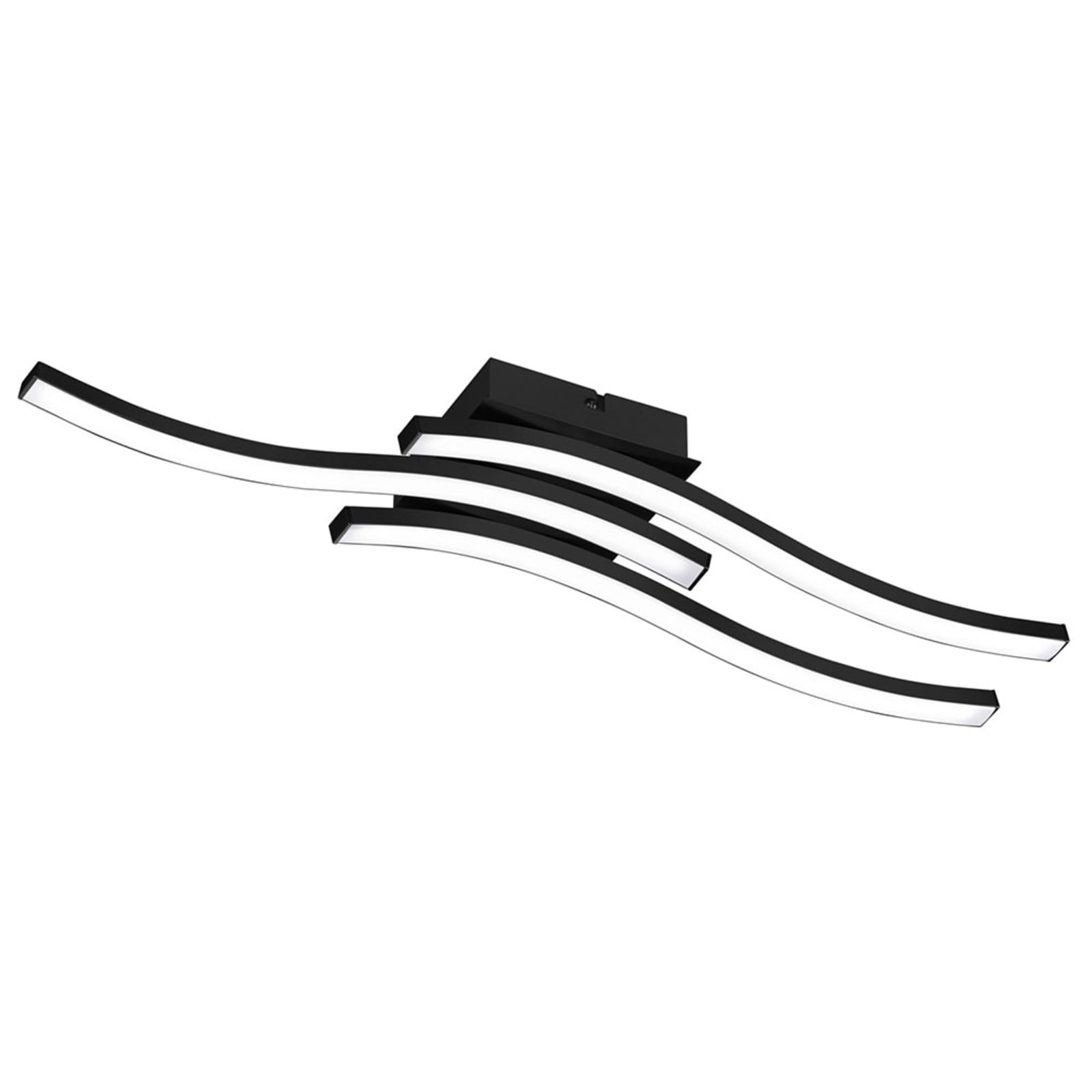 LED taklampe Route 3-lys svart 56 cm 15W varmhvit montert i stue