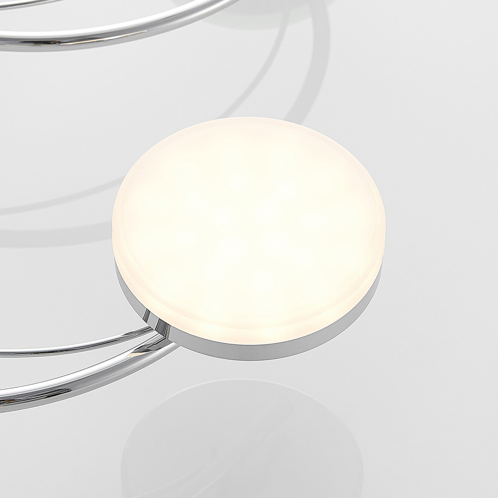LED taklampe Rouven spiralform 6-lys krom oversikt