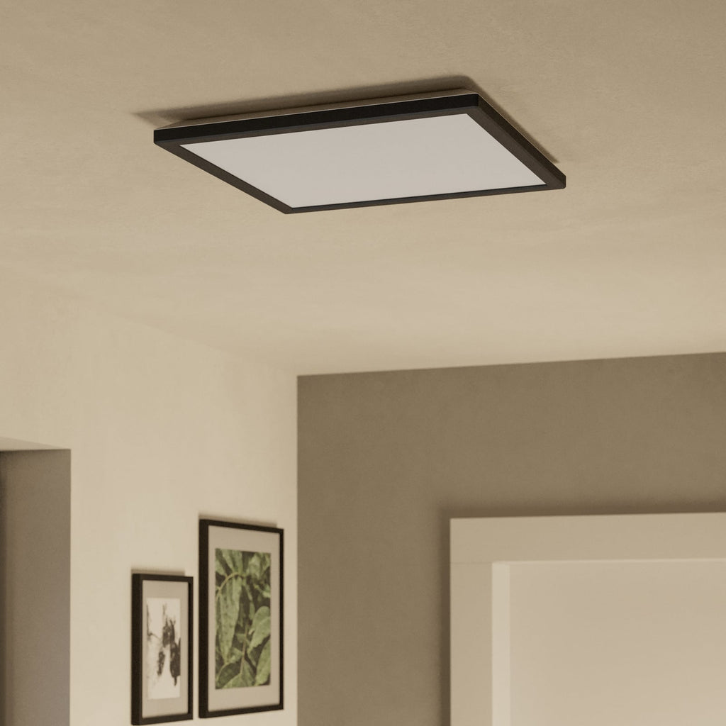 Montert LED taklampe Rovito-Z dimbar CCT+RGB 39x39 cm IP44 svart i tak
