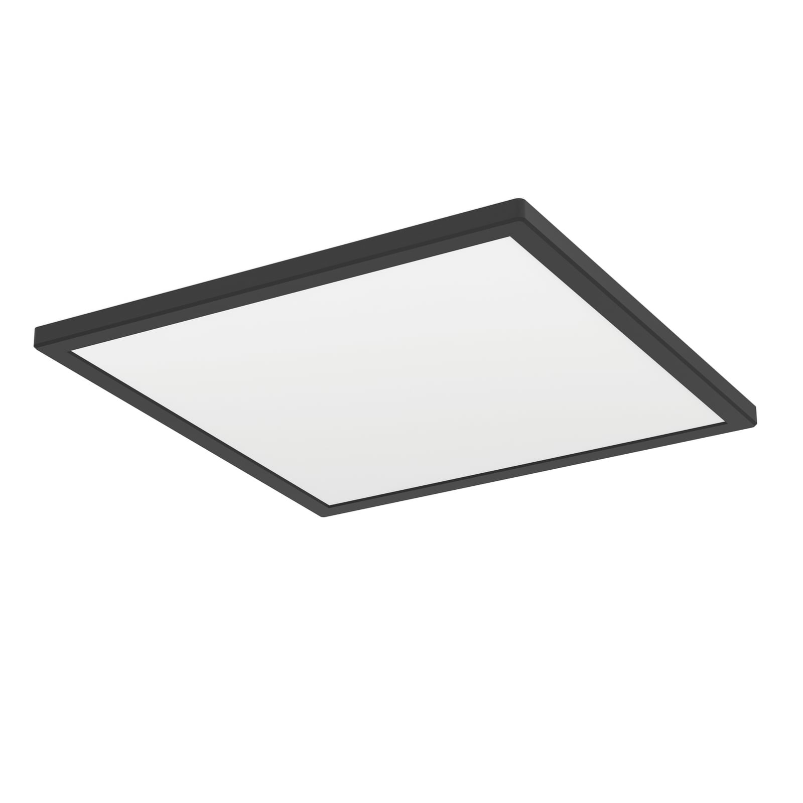 Nærbilde av LED taklampe Rovito-Z dimbar CCT+RGB 39x39 cm IP44 svart