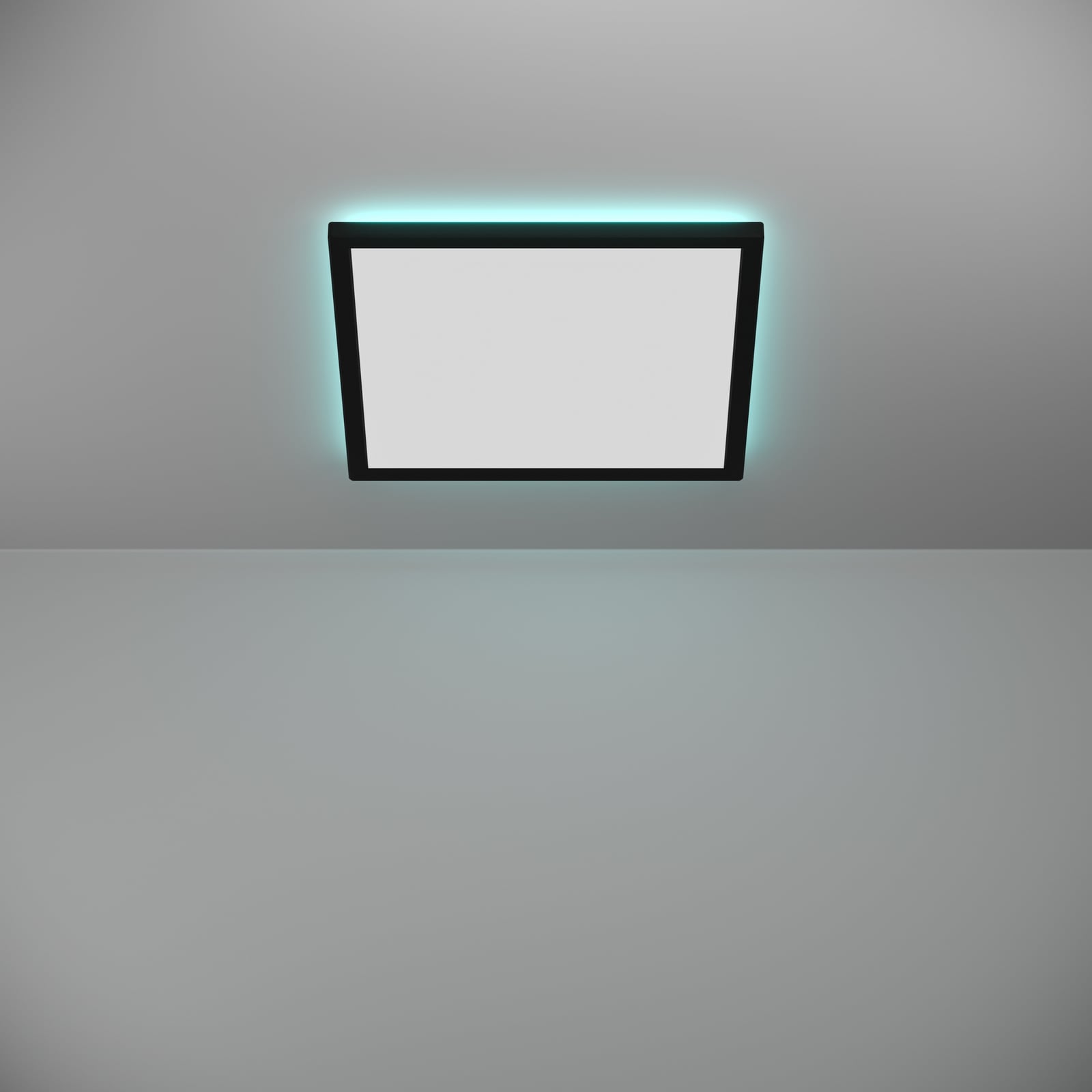 Appstyring av LED taklampe Rovito-Z dimbar CCT+RGB 39x39 cm IP44 svart