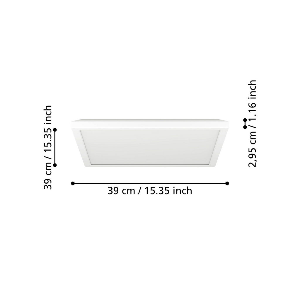 LED taklampe Rovito-Z dimbar CCT RGB IP44 39x39 cm detalj