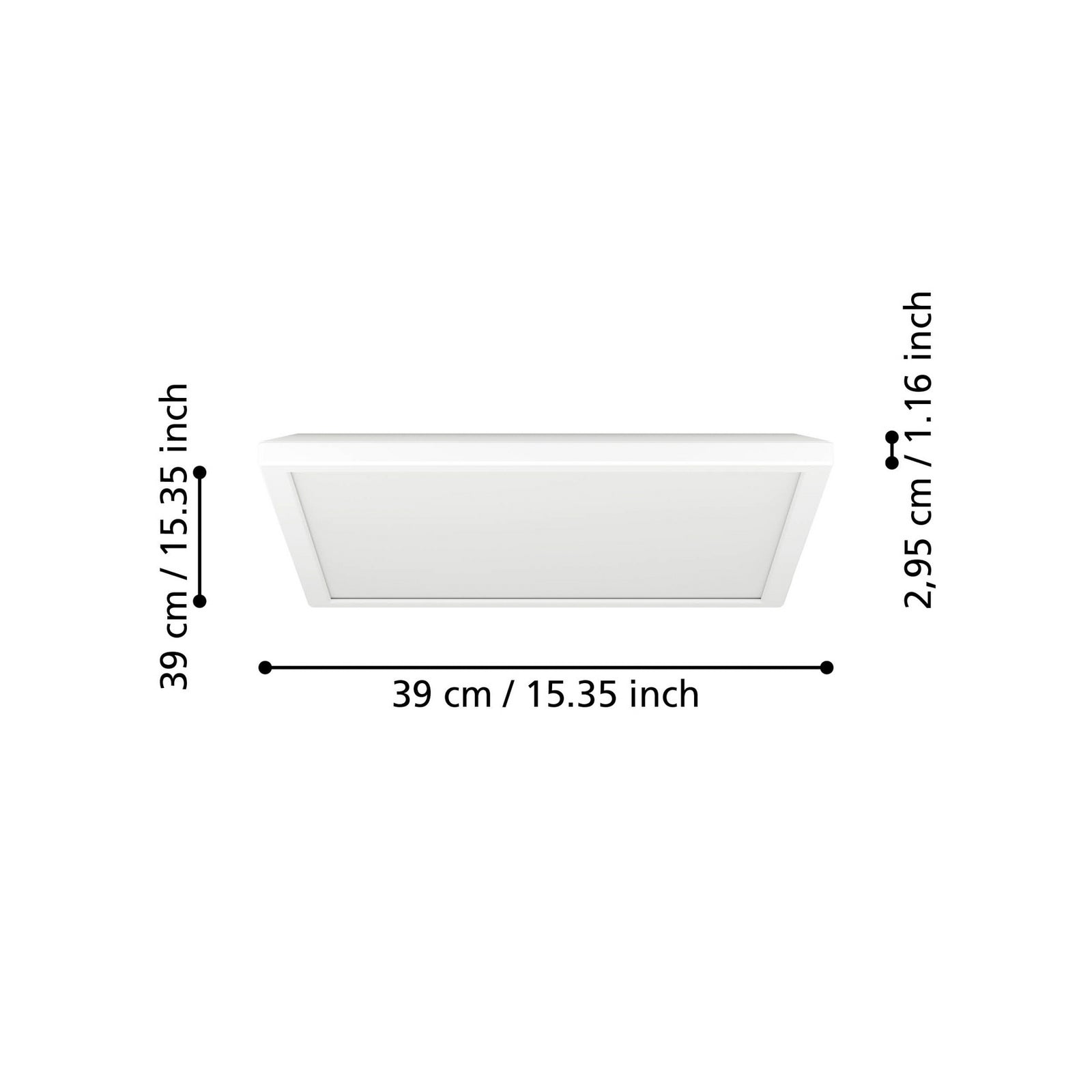 LED taklampe Rovito-Z dimbar CCT RGB IP44 39x39 cm detalj