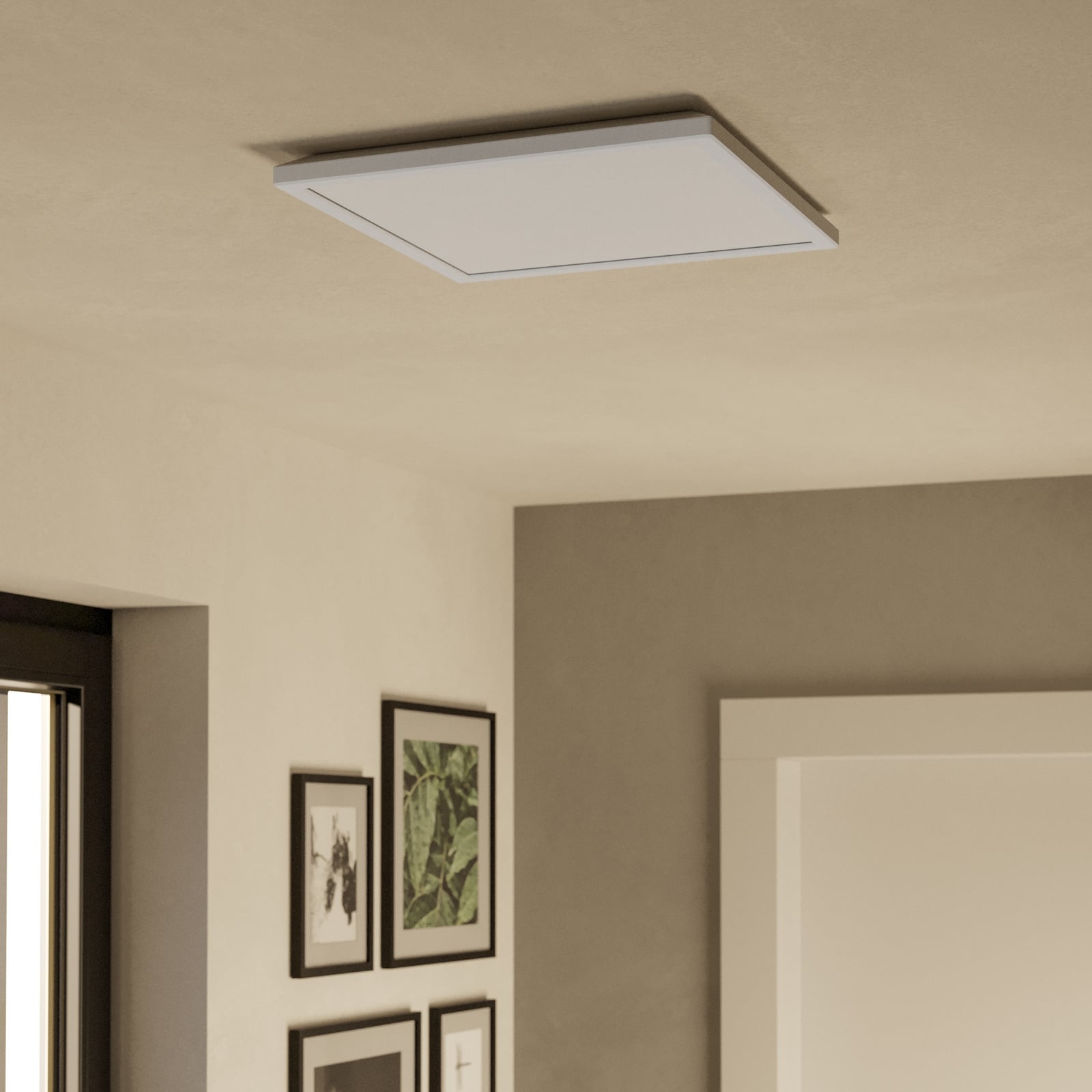 LED taklampe Rovito-Z dimbar CCT RGB IP44 39x39 cm montert