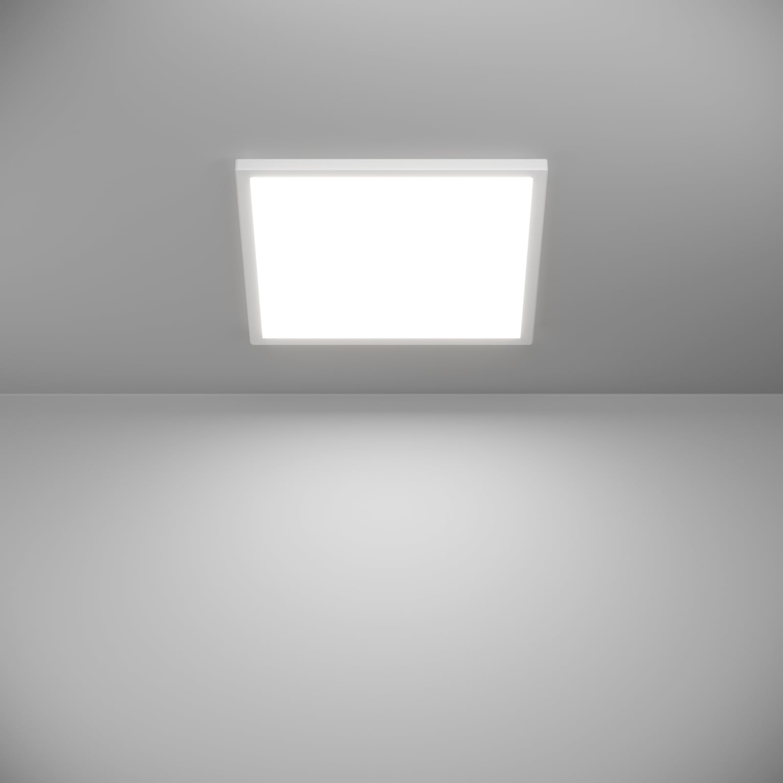 LED taklampe Rovito-Z dimbar CCT RGB IP44 39x39 cm lysstyrke