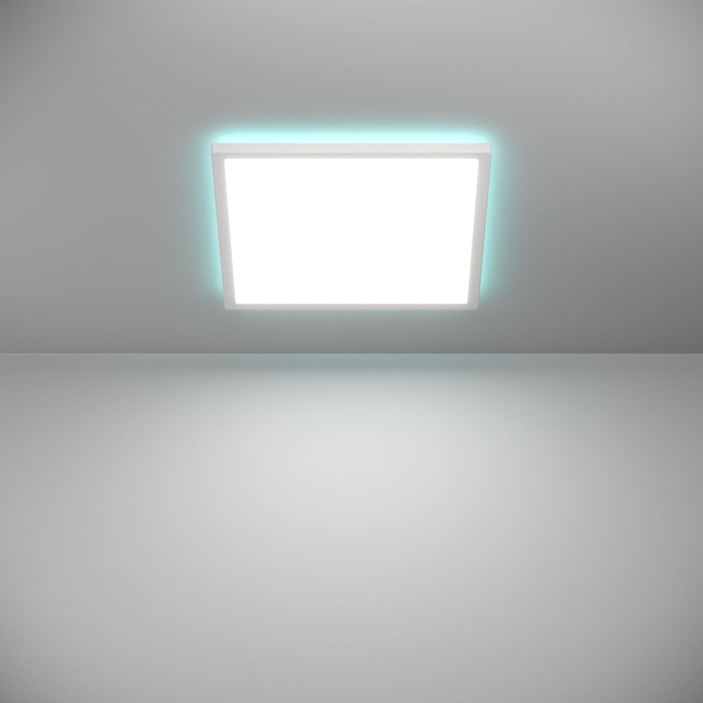 LED taklampe Rovito-Z dimbar CCT RGB IP44 39x39 cm appstyring