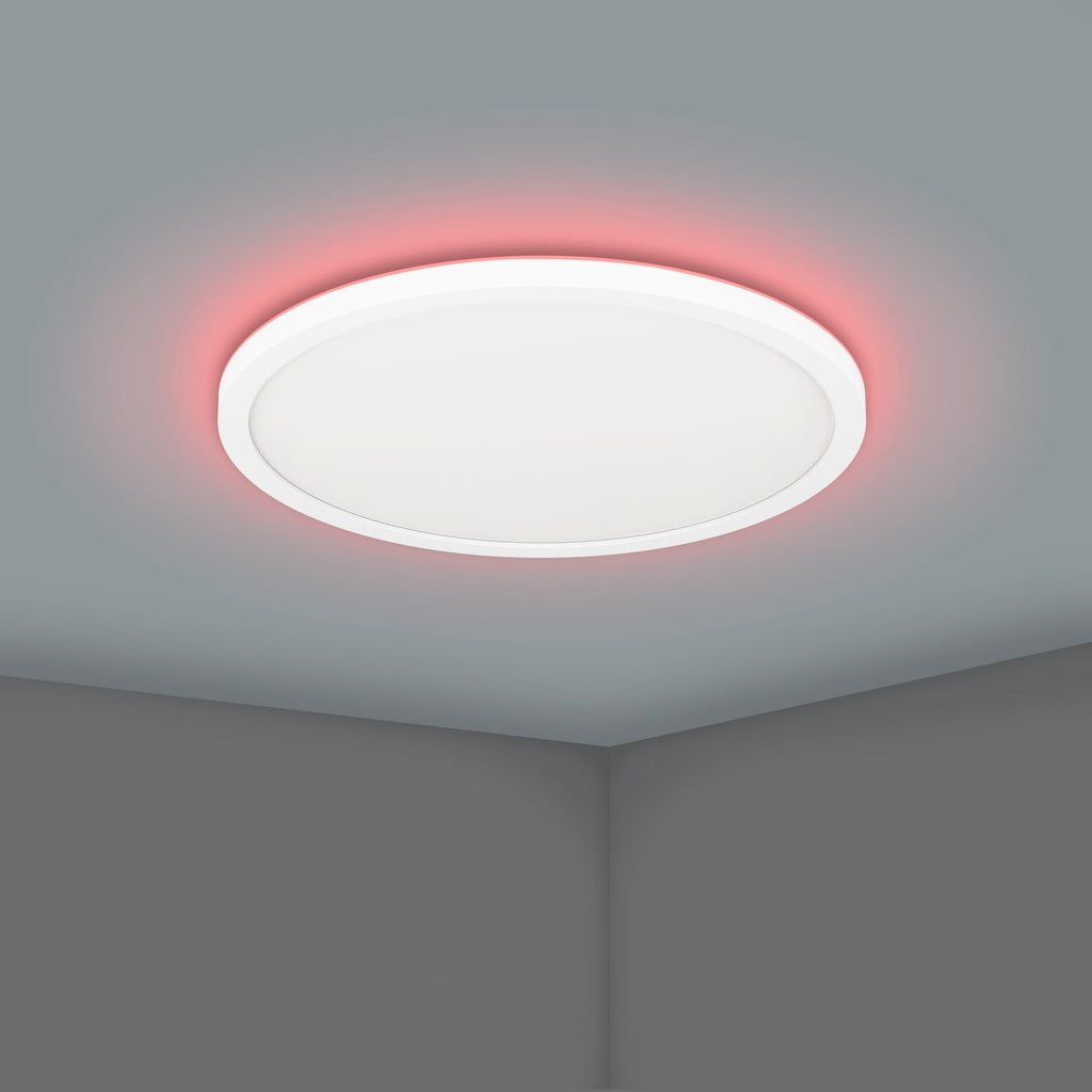 LED taklampe Rovito-Z dimbar RGB CCT Ø30 cm IP44 fjernkontroll