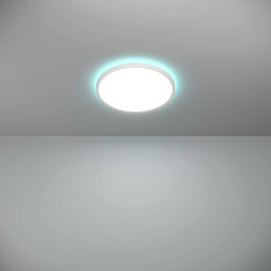 Smart styring av LED taklampe Rovito-Z dimbar RGB CCT Ø30 cm IP44