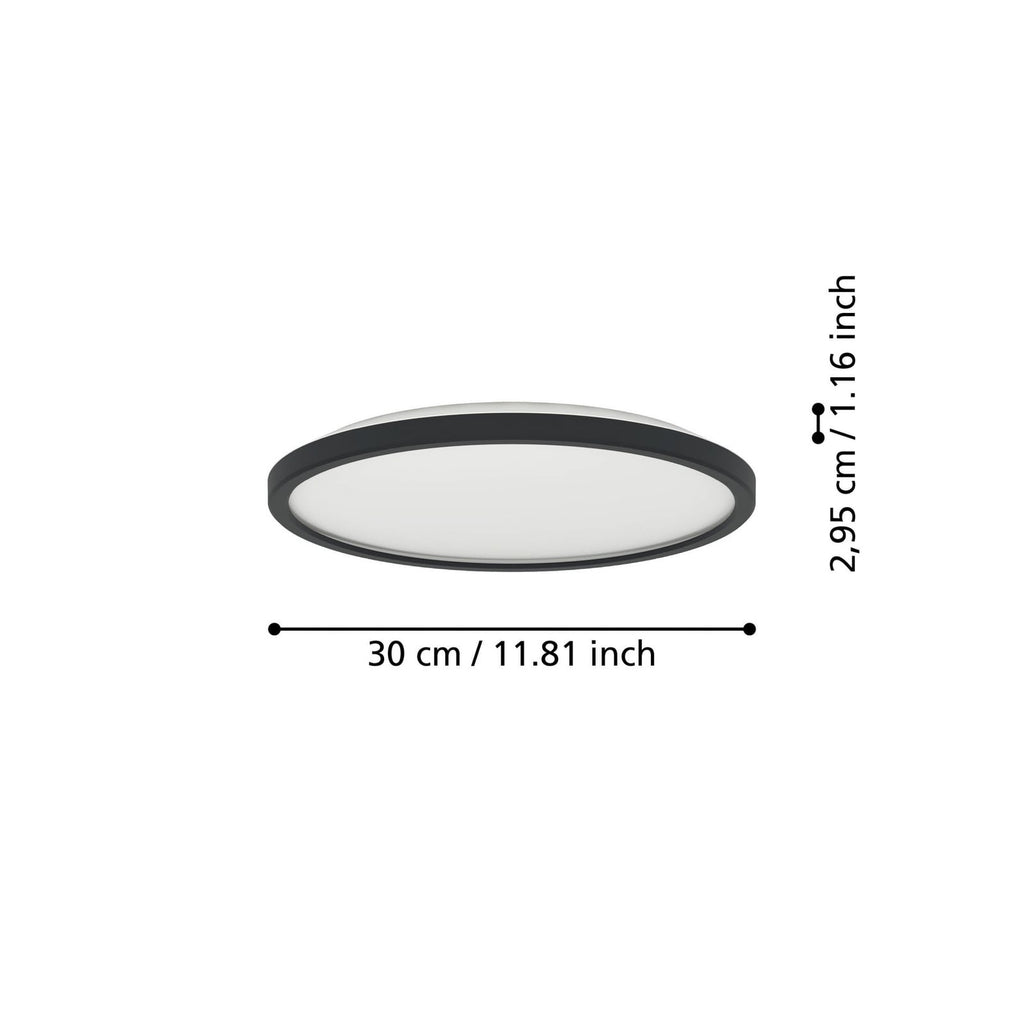 Detaljbilde av LED taklampe Rovito-Z dimbar RGB CCT svart