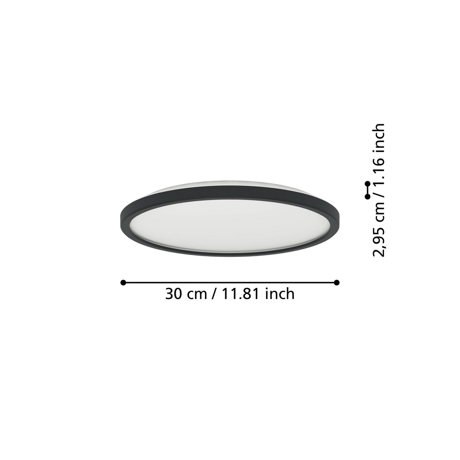 Detaljbilde av LED taklampe Rovito-Z dimbar RGB CCT svart