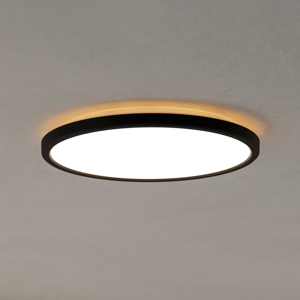 LED taklampe Rovito-Z dimbar RGB CCT svart forfra