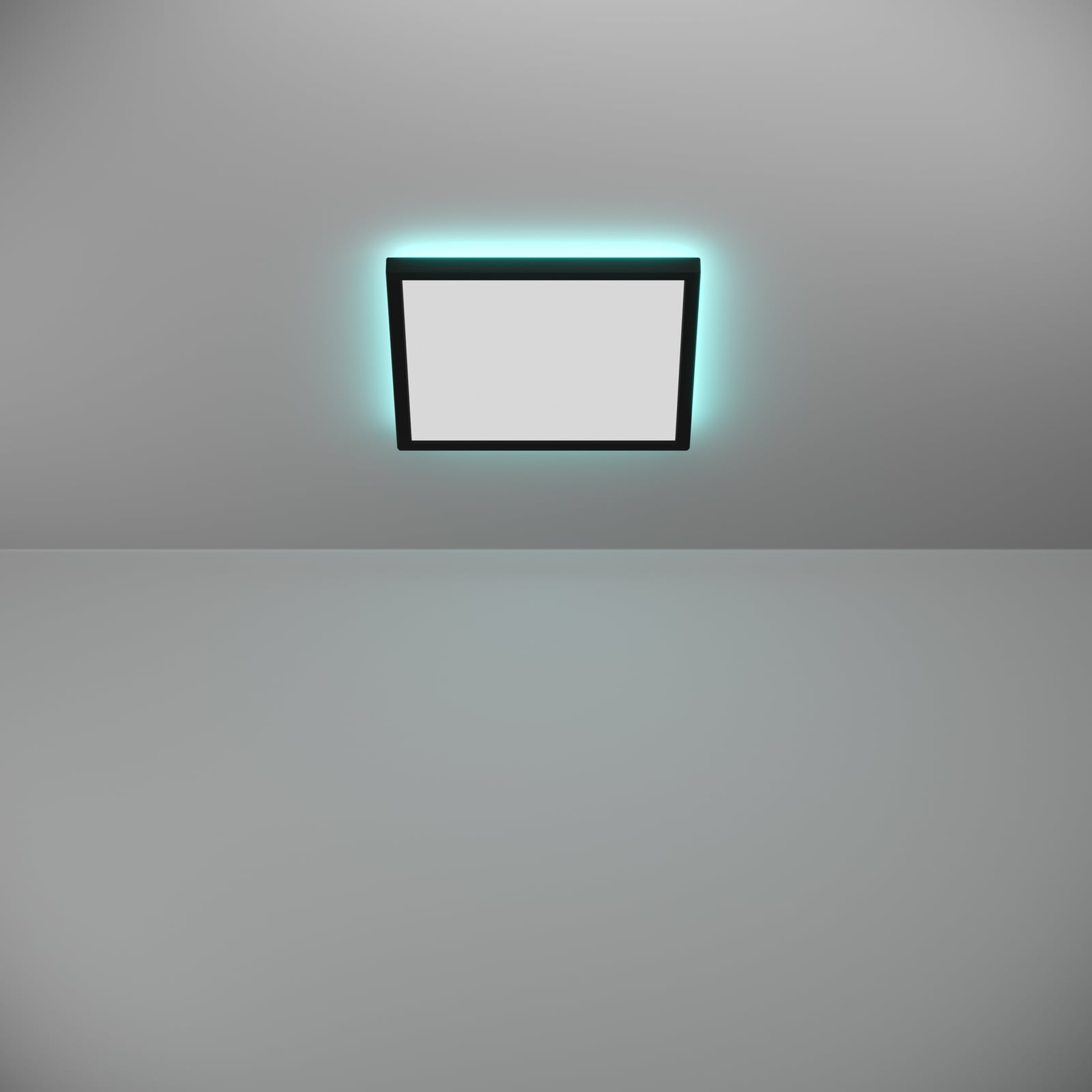 LED taklampe Rovito-Z smart dimbar RGB 29x29 cm svart IP44 side