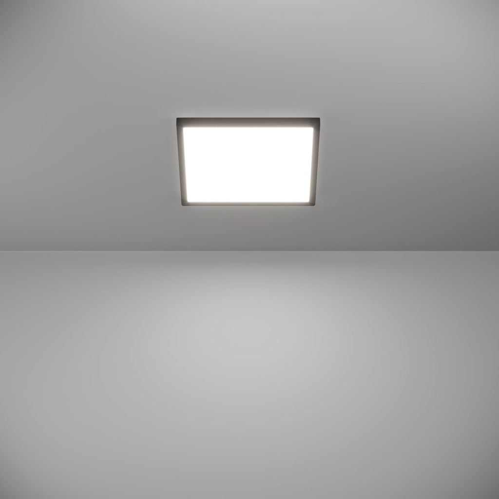 LED taklampe Rovito-Z smart dimbar RGB 29x29 cm svart IP44 lysstyring