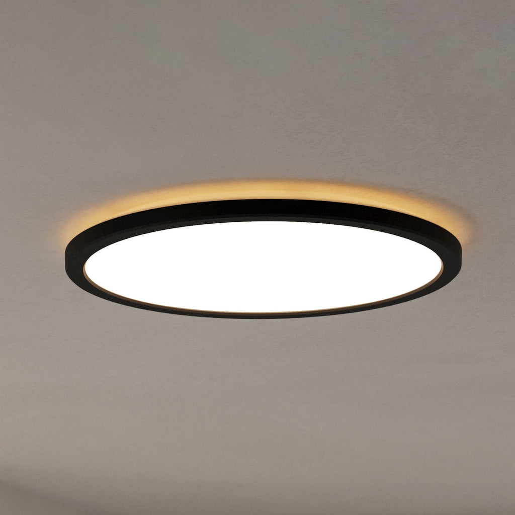 LED taklampe Rovito-Z smart dimbar RGB Ø39 cm svart IP44 forfra