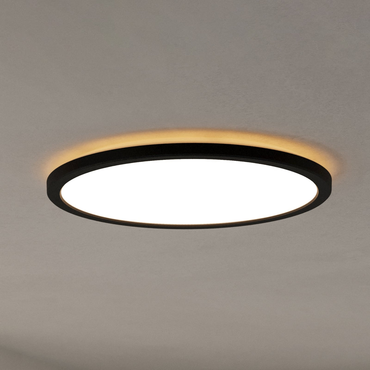 LED taklampe Rovito-Z smart dimbar RGB Ø39 cm svart IP44 forfra