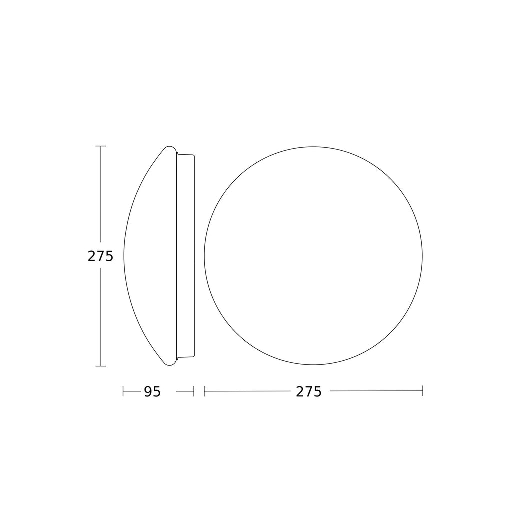 Detalj av LED taklampe RS 16 S glass med sensor Ø27,5 cm IP44 STEINEL