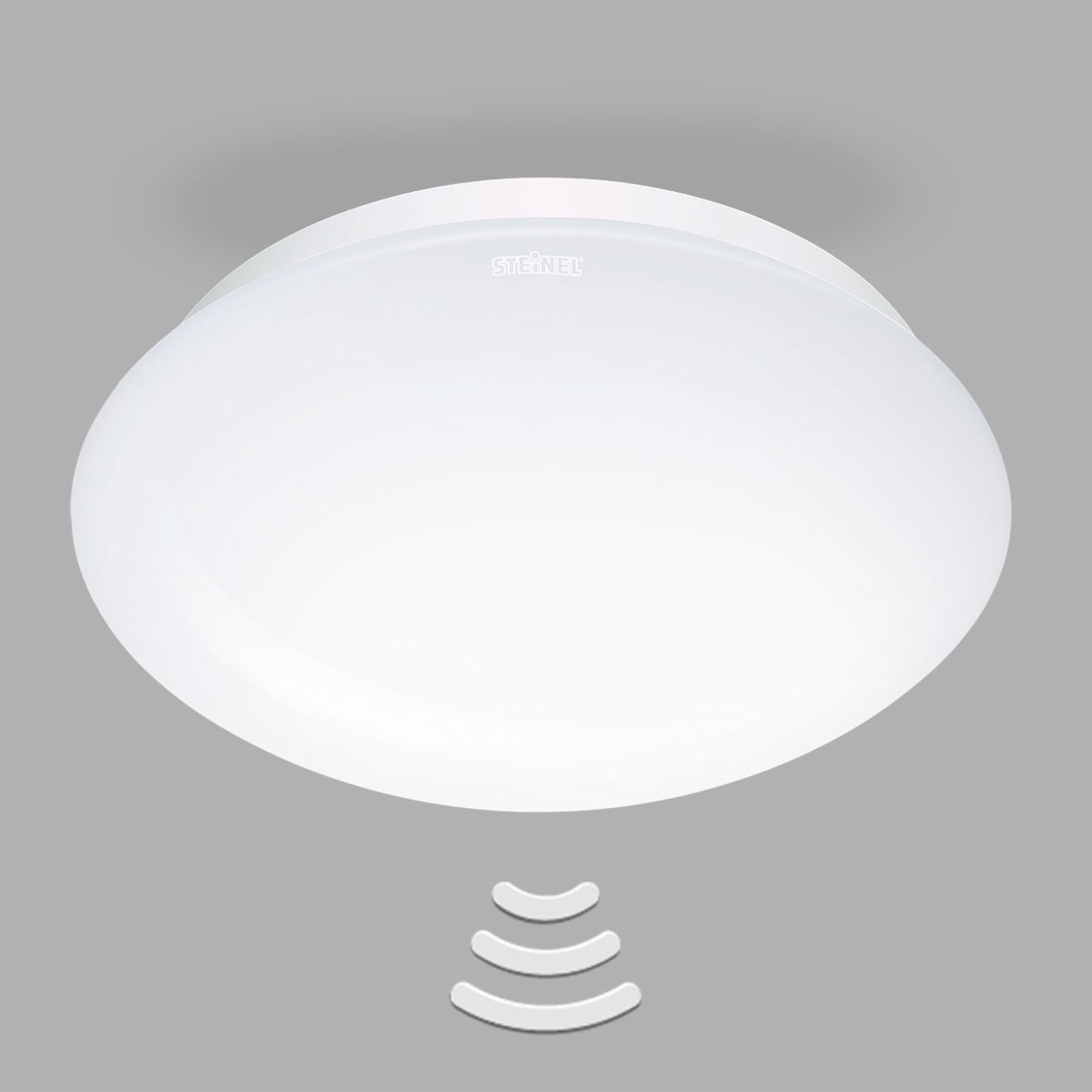 LED taklampe RS PRO P1 hvit IP54 Ø28 cm 3000K forfra