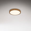 LED taklampe Runa Wood trefarget metall Ø28 cm forfra