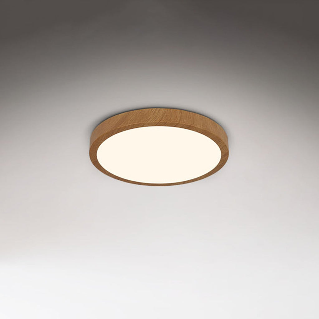 LED taklampe Runa Wood trefarget metall Ø38 cm bakside