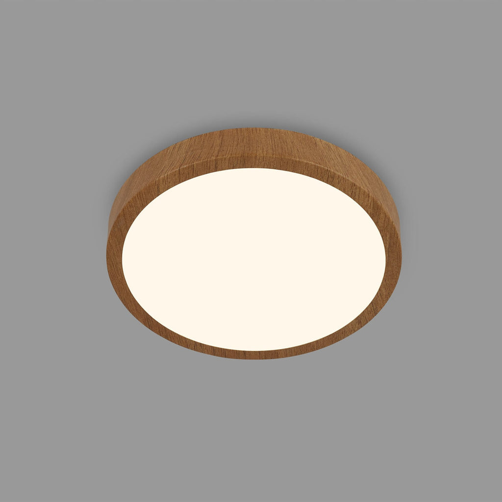 Montert LED taklampe Runa Wood trefarget metall i rom