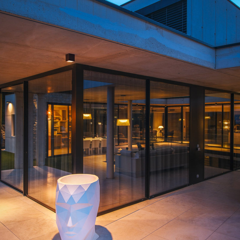 LED taklampe S-Cube dimbar antrasitt CCT 15W IP65 bakside