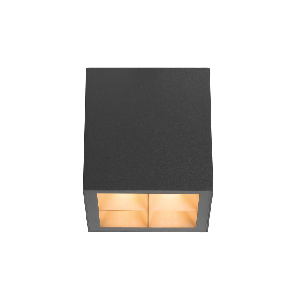 Detalj av LED taklampe S-Cube dimbar antrasitt CCT 15W IP65