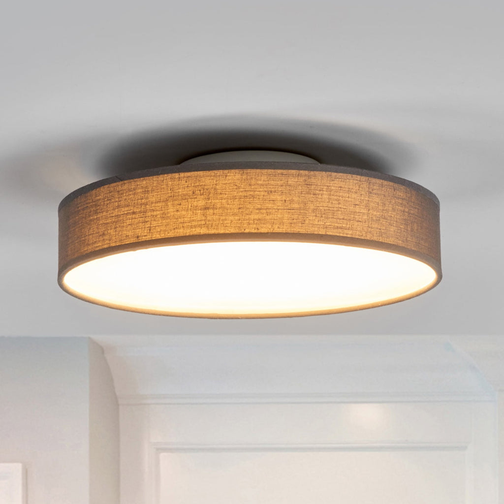 LED taklampe Saira grå tekstil bakside
