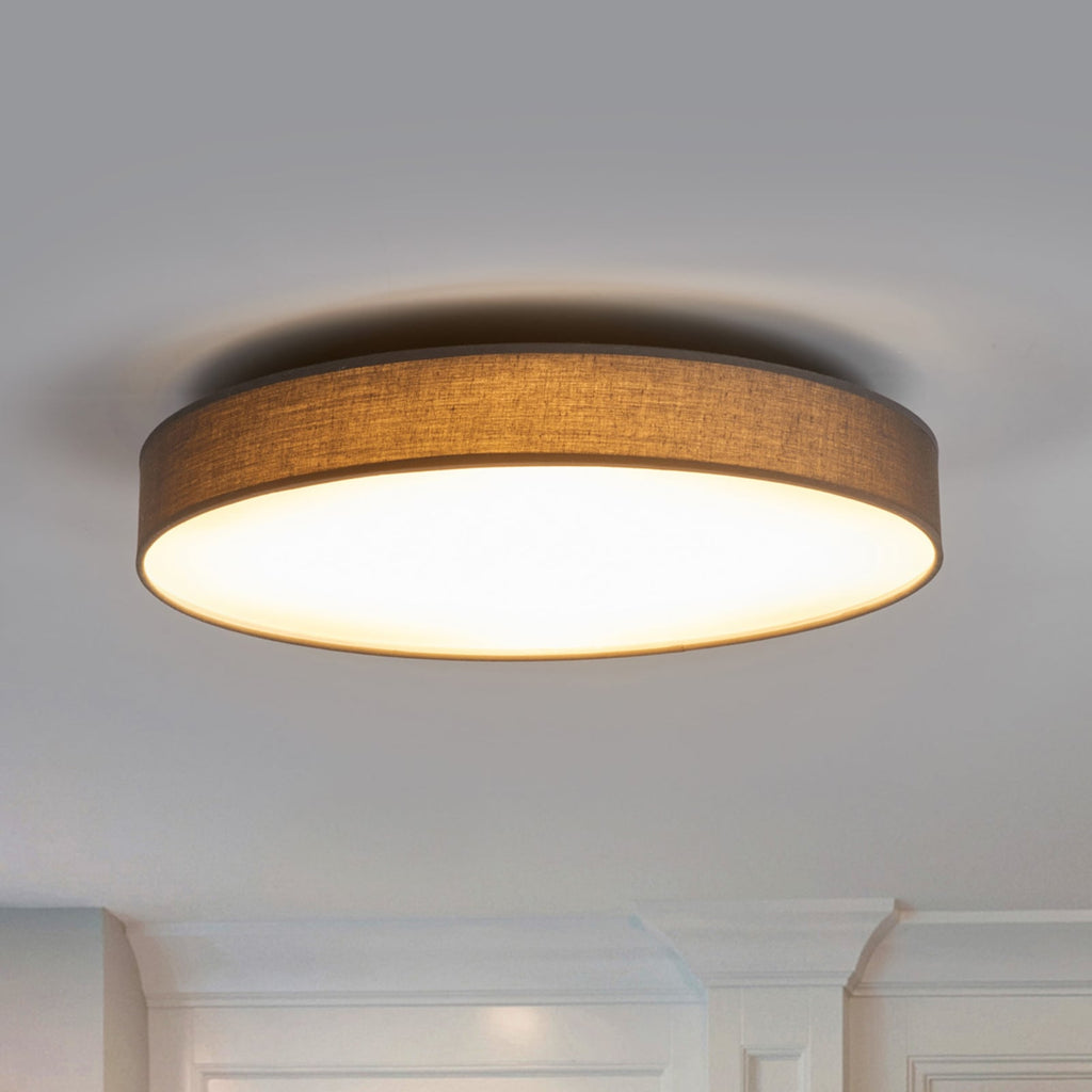 LED taklampe Saira grå tekstil bakside