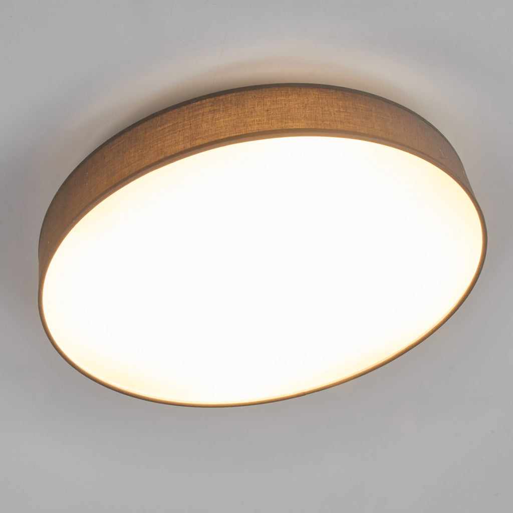 LED taklampe Saira grå tekstil montert i tak