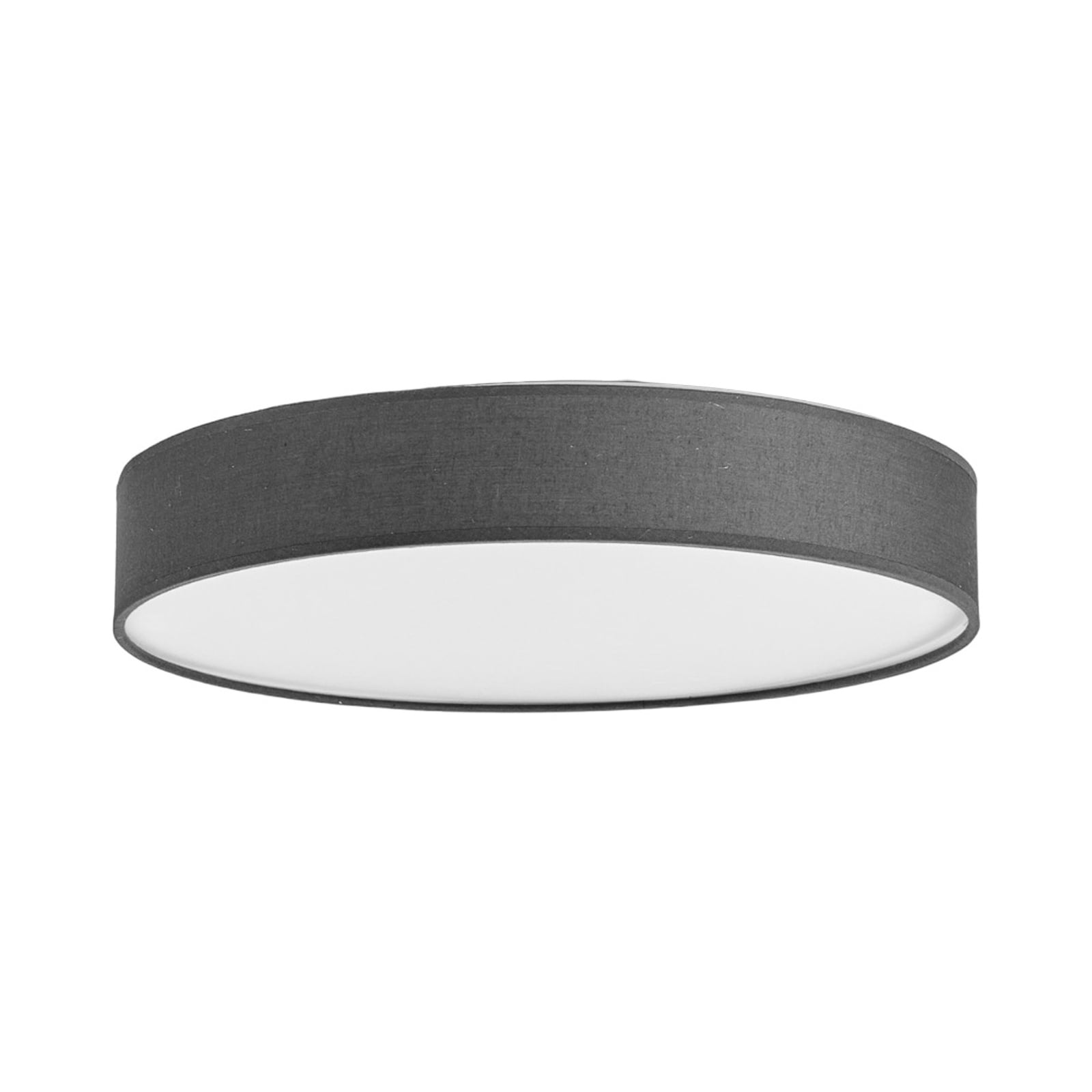 Detalj av LED taklampe Saira tekstil grå Ø40 cm 24W varmhvit