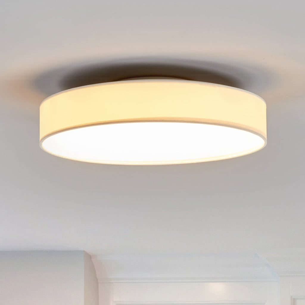 LED taklampe Saira tekstil hvit Ø40 cm 24W varmhvit bakside