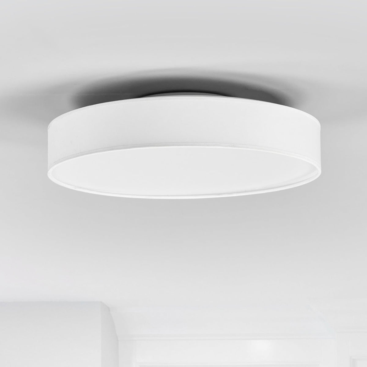 LED taklampe Saira tekstil hvit Ø40 cm 24W varmhvit detalj