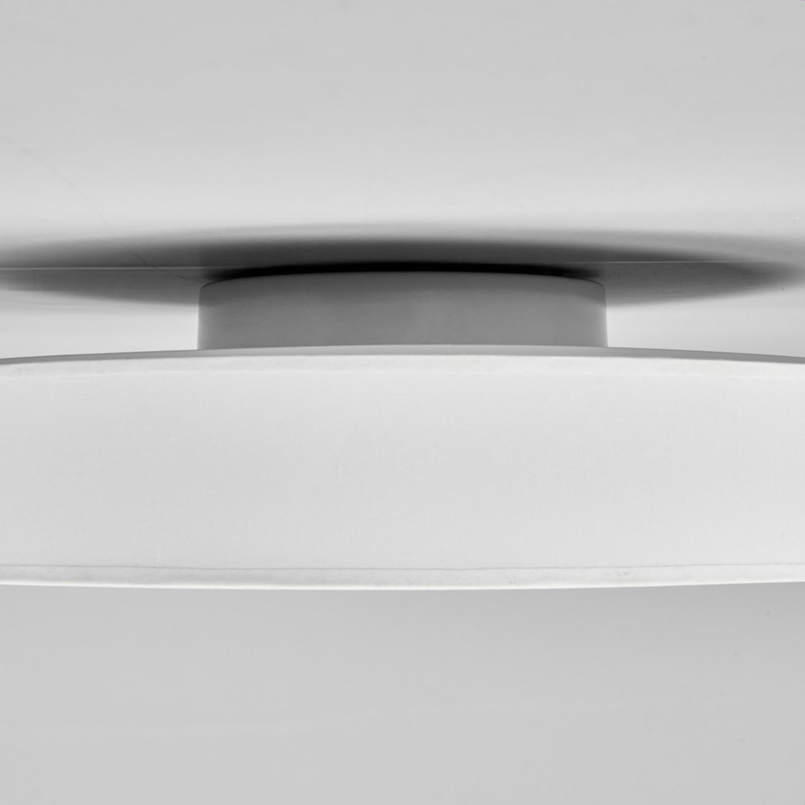 LED taklampe Saira tekstil hvit Ø40 cm 24W varmhvit sideprofil