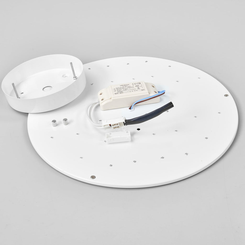 LED taklampe Saira tekstil hvit Ø40 cm 24W varmhvit lysdetalj