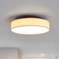 LED taklampe Saira tekstil hvit Ø30 cm 12W forfra