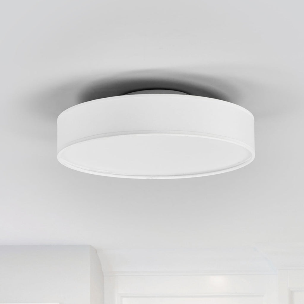 LED taklampe Saira tekstil hvit Ø30 cm 12W bakside