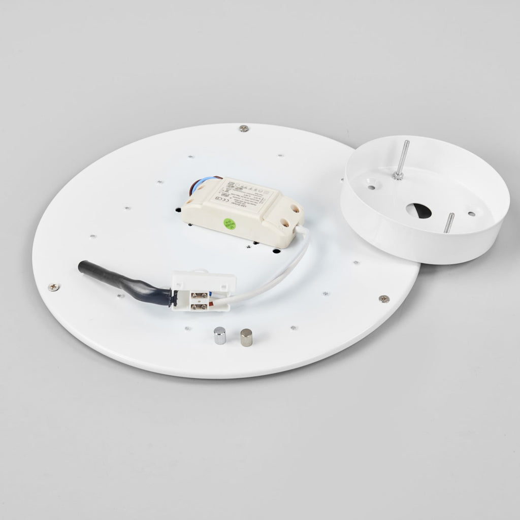 LED taklampe Saira tekstil hvit Ø30 cm 12W lysdetalj