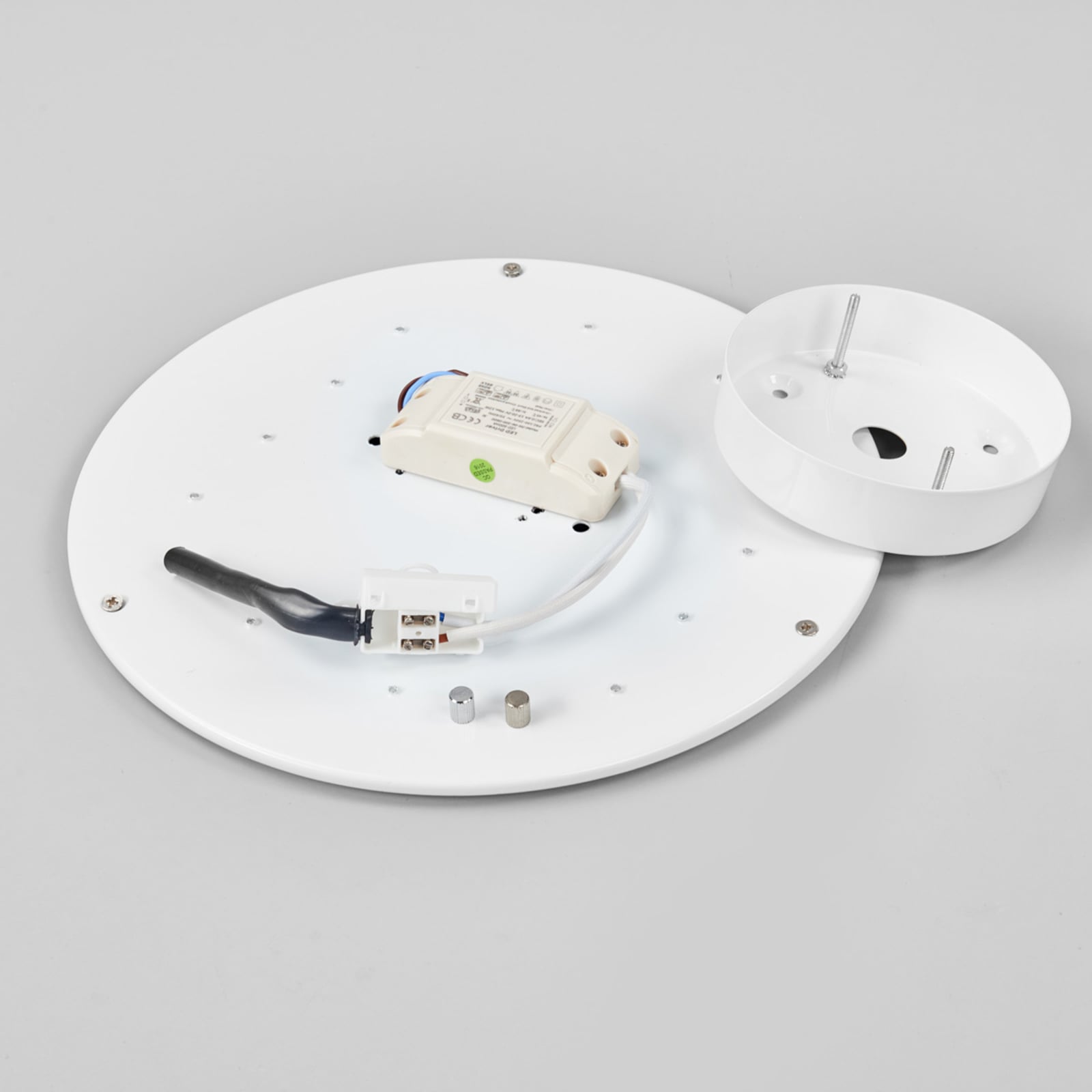 LED taklampe Saira tekstil hvit Ø30 cm 12W lysdetalj