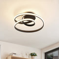 LED taklampe Sakina spiralform svart dimbar Ø48 cm 36W forfra
