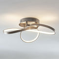 LED taklampe Saliha dimbar matt nikkel Ø52,5 cm forfra