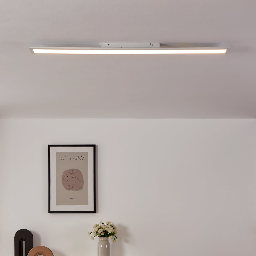 Bakside av LED taklampe Salobrena-Z dimbar CCT 120x10 cm hvit