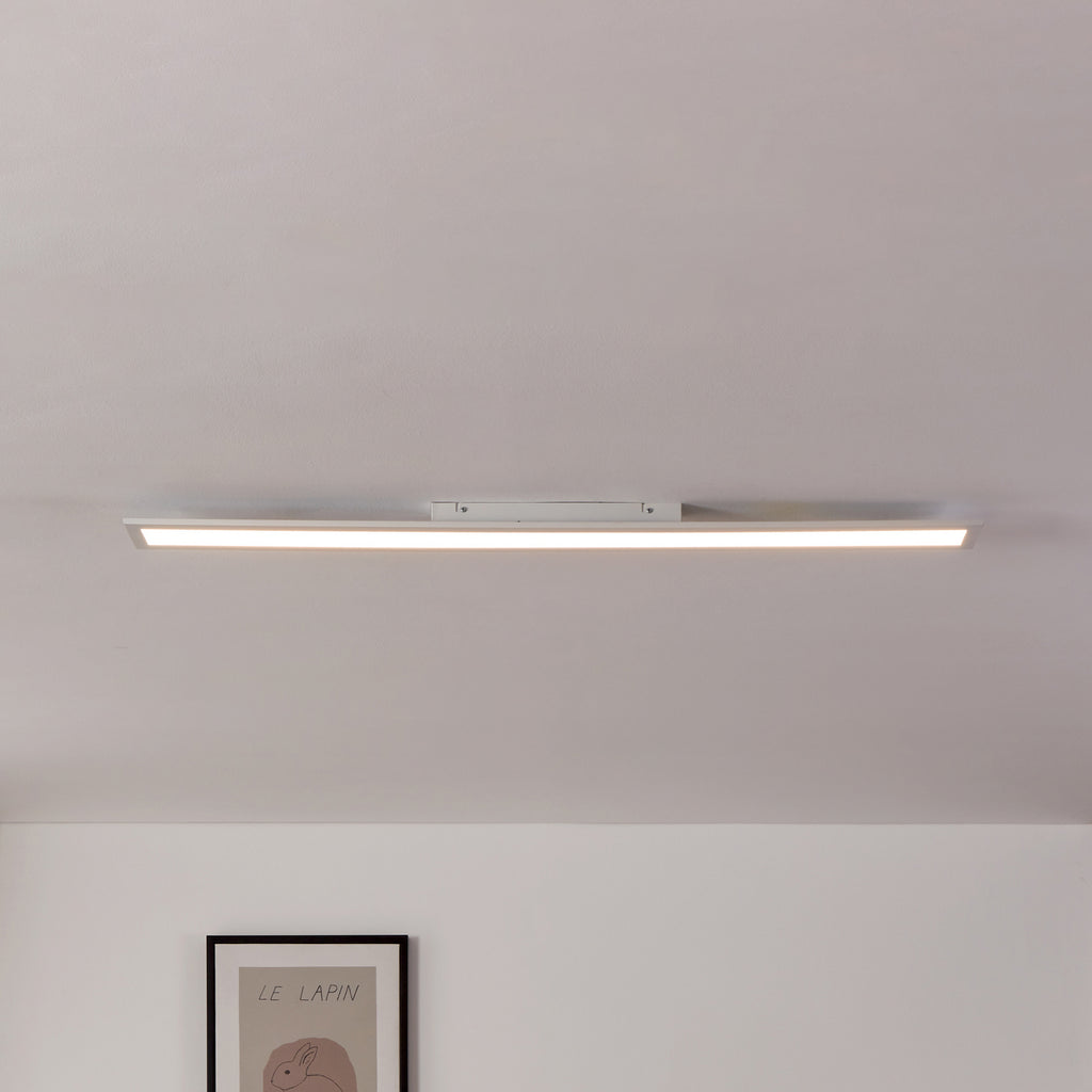 LED taklampe Salobrena-Z dimbar CCT 120x10 cm hvit forfra