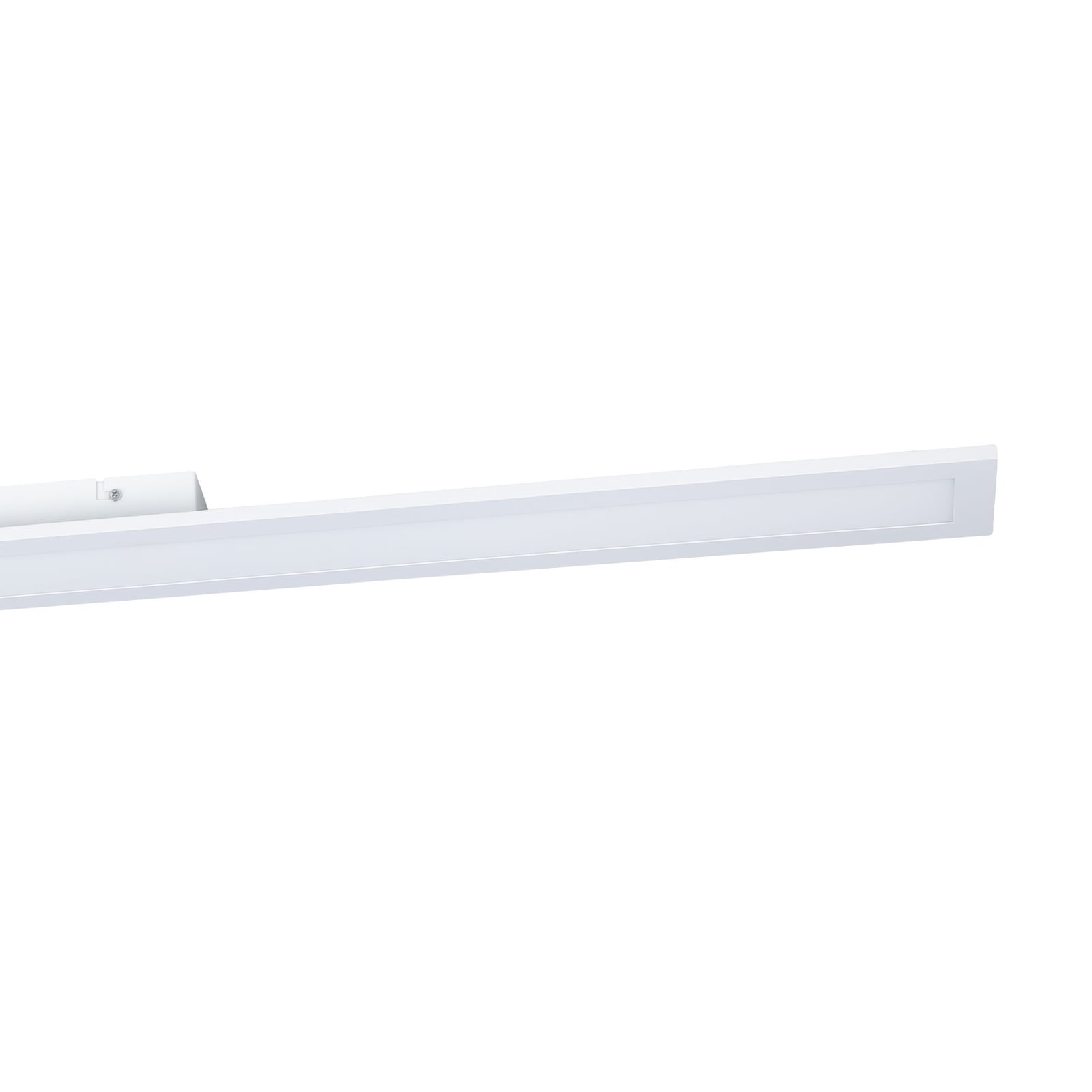 Nærbilde av LED taklampe Salobrena-Z dimbar CCT 120x10 cm hvit lyspanel