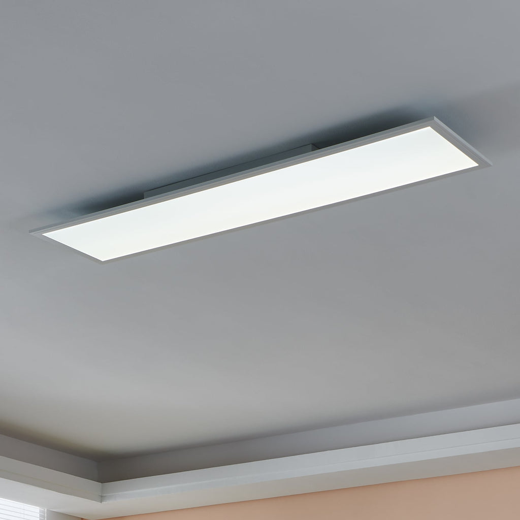 LED taklampe Salobrena-Z dimbar CCT 120x30 cm hvit forfra