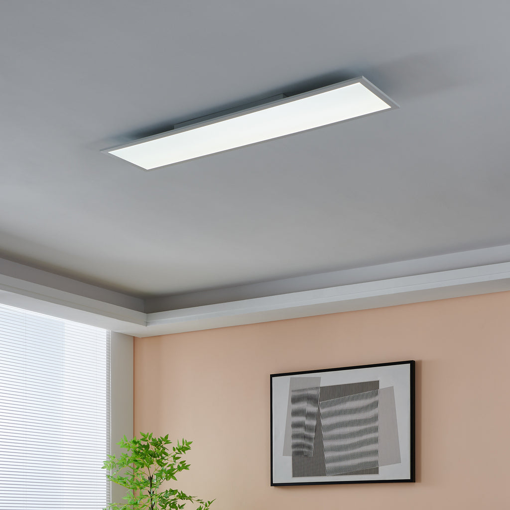 LED taklampe Salobrena-Z dimbar CCT 120x30 cm hvit bakside