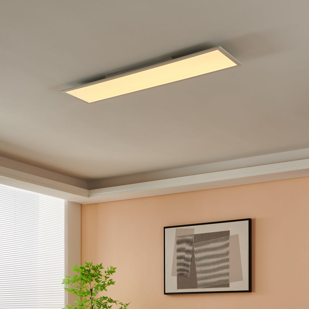 Montert LED taklampe Salobrena-Z dimbar CCT 120x30 cm hvit i rom