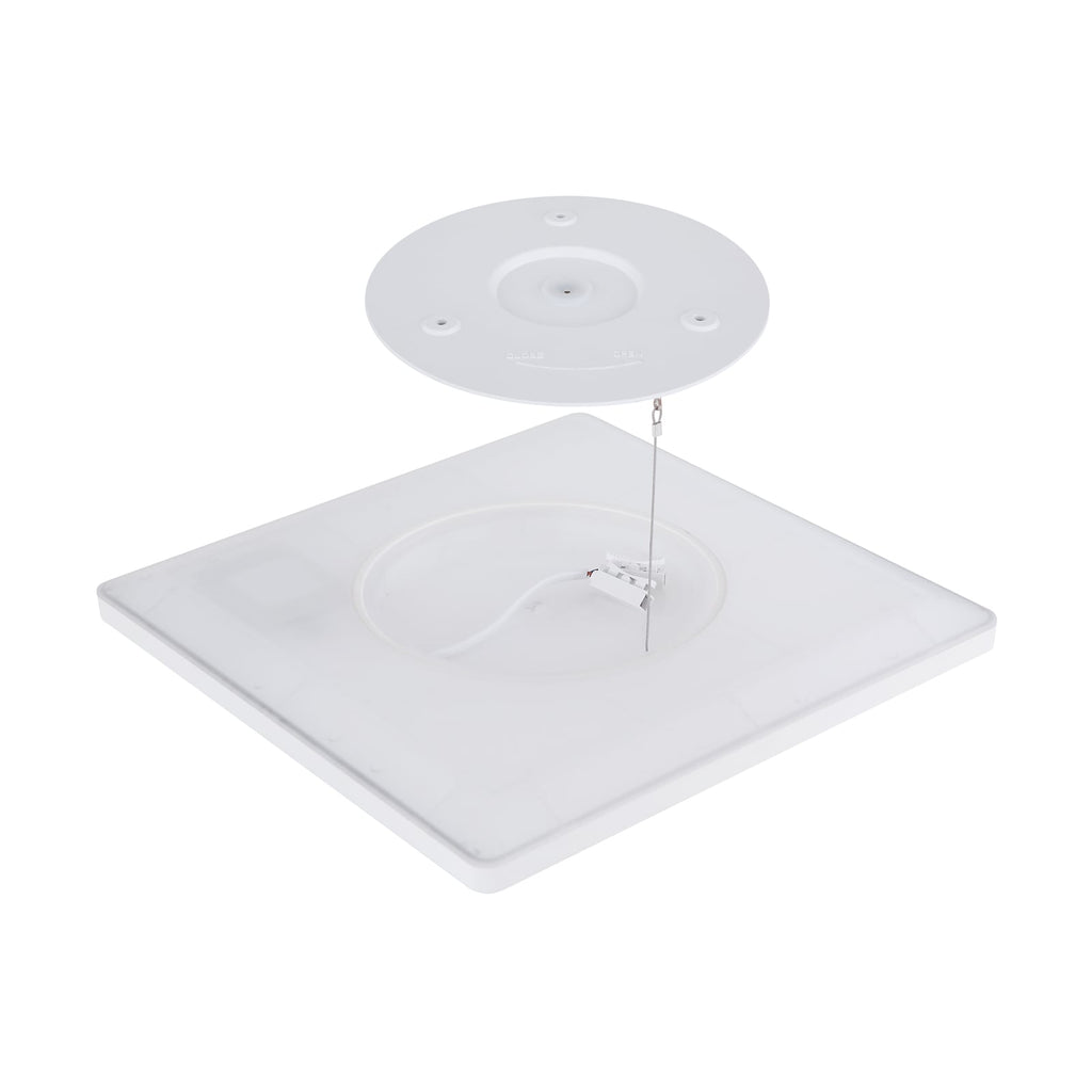 LED taklampe Sapana firkantet dimbar hvit IP44 18W lysdetalj